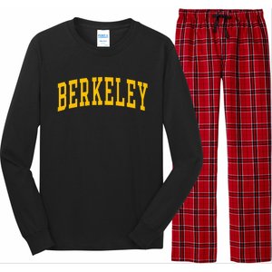 Berkeley Arched Varsity Text Yellow Long Sleeve Pajama Set