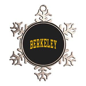 Berkeley Arched Varsity Text Yellow Metallic Star Ornament