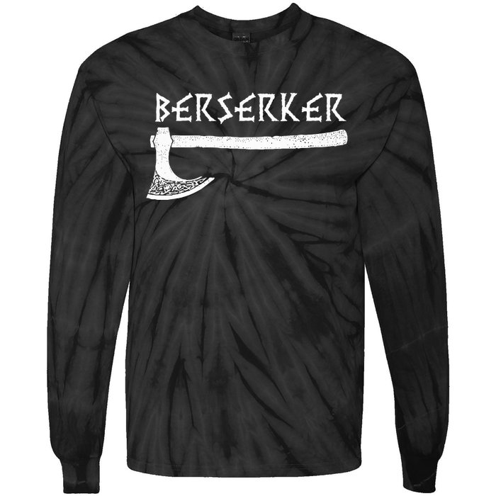 Berserker Axe Viking Warrior Tie-Dye Long Sleeve Shirt