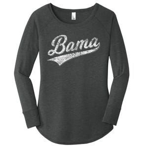 Bama Alabama Varsity Script Classic Sports Jersey Women's Perfect Tri Tunic Long Sleeve Shirt