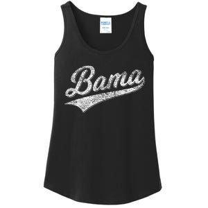 Bama Alabama Varsity Script Classic Sports Jersey Ladies Essential Tank