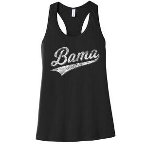 Bama Alabama Varsity Script Classic Sports Jersey Women's Racerback Tank