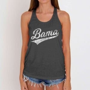 Bama Alabama Varsity Script Classic Sports Jersey Women's Knotted Racerback Tank