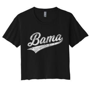 Bama Alabama Varsity Script Classic Sports Jersey Women's Crop Top Tee