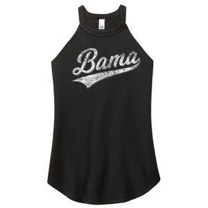 Bama Alabama Varsity Script Classic Sports Jersey Women's Perfect Tri Rocker Tank