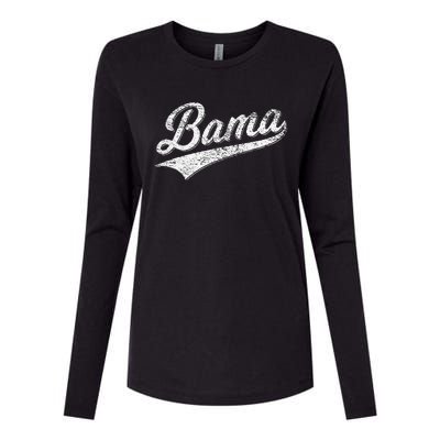 BAMA ALABAMA VARSITY SCRIPT CLASSIC SPORTS JERSEY STYLE Womens Cotton Relaxed Long Sleeve T-Shirt