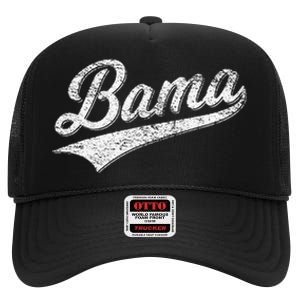 BAMA ALABAMA VARSITY SCRIPT CLASSIC SPORTS JERSEY STYLE High Crown Mesh Back Trucker Hat