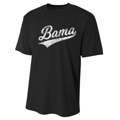 BAMA ALABAMA VARSITY SCRIPT CLASSIC SPORTS JERSEY STYLE Performance Sprint T-Shirt