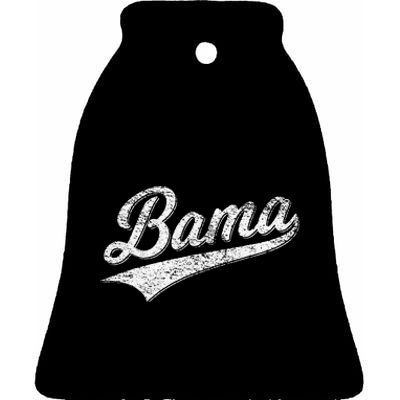 BAMA ALABAMA VARSITY SCRIPT CLASSIC SPORTS JERSEY STYLE Ceramic Bell Ornament