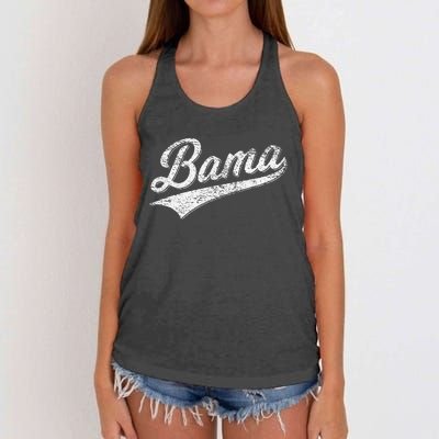 BAMA ALABAMA VARSITY SCRIPT CLASSIC SPORTS JERSEY STYLE Women's Knotted Racerback Tank