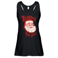 Bearded And Vintage Jolly Funny Santa Christmas Ladies Essential Flowy Tank