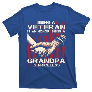 Being A Veteran Is An Honor Being A Grandpa Is Priceless T-Shirt