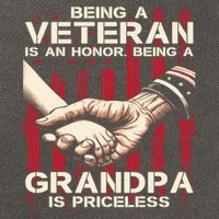 Being A Veteran Is An Honor Being A Grandpa Is Priceless Cotton Canvas Backpack