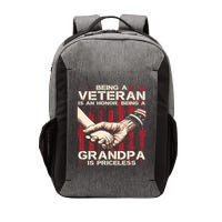 Being A Veteran Is An Honor Being A Grandpa Is Priceless Vector Backpack