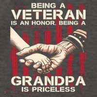 Being A Veteran Is An Honor Being A Grandpa Is Priceless Vector Backpack