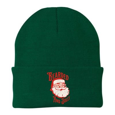 Bearded And Vintage Jolly Funny Santa Christmas Apparel Knit Cap Winter Beanie