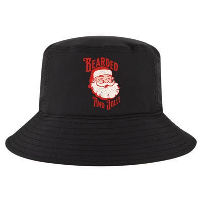 Bearded And Vintage Jolly Funny Santa Christmas Apparel Cool Comfort Performance Bucket Hat