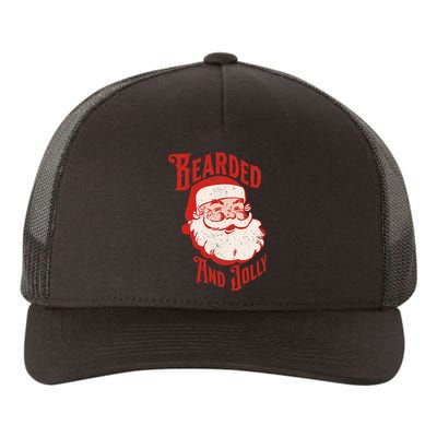 Bearded And Vintage Jolly Funny Santa Christmas Apparel Yupoong Adult 5-Panel Trucker Hat