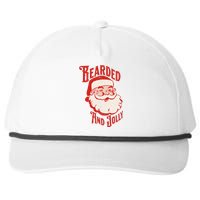 Bearded And Vintage Jolly Funny Santa Christmas Apparel Snapback Five-Panel Rope Hat