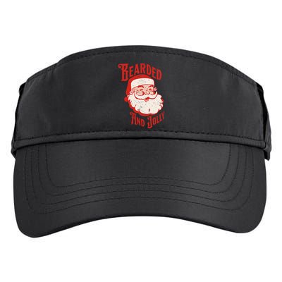 Bearded And Vintage Jolly Funny Santa Christmas Apparel Adult Drive Performance Visor