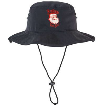 Bearded And Vintage Jolly Funny Santa Christmas Apparel Legacy Cool Fit Booney Bucket Hat