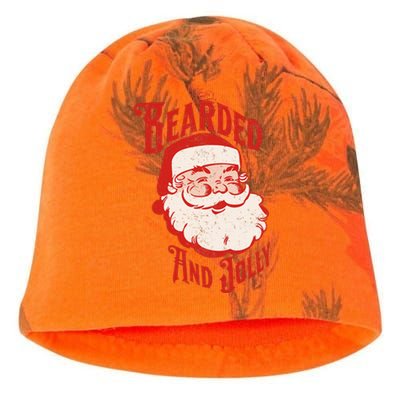 Bearded And Vintage Jolly Funny Santa Christmas Apparel Kati - Camo Knit Beanie