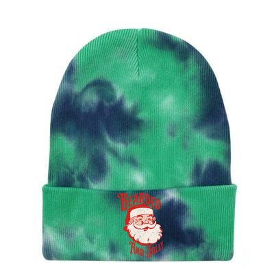 Bearded And Vintage Jolly Funny Santa Christmas Apparel Tie Dye 12in Knit Beanie