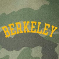 Berkeley Arched Varsity Text Yellow Berkeley Legacy Tie Dye Trucker Hat
