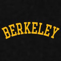 Berkeley Arched Varsity Text Yellow Berkeley Ladies PosiCharge Tri-Blend Wicking Tank