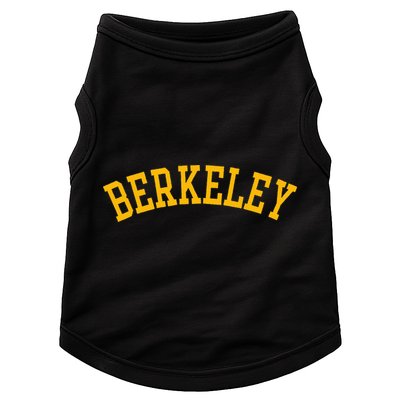 Berkeley Arched Varsity Text Yellow Berkeley Doggie Tank