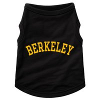 Berkeley Arched Varsity Text Yellow Berkeley Doggie Tank