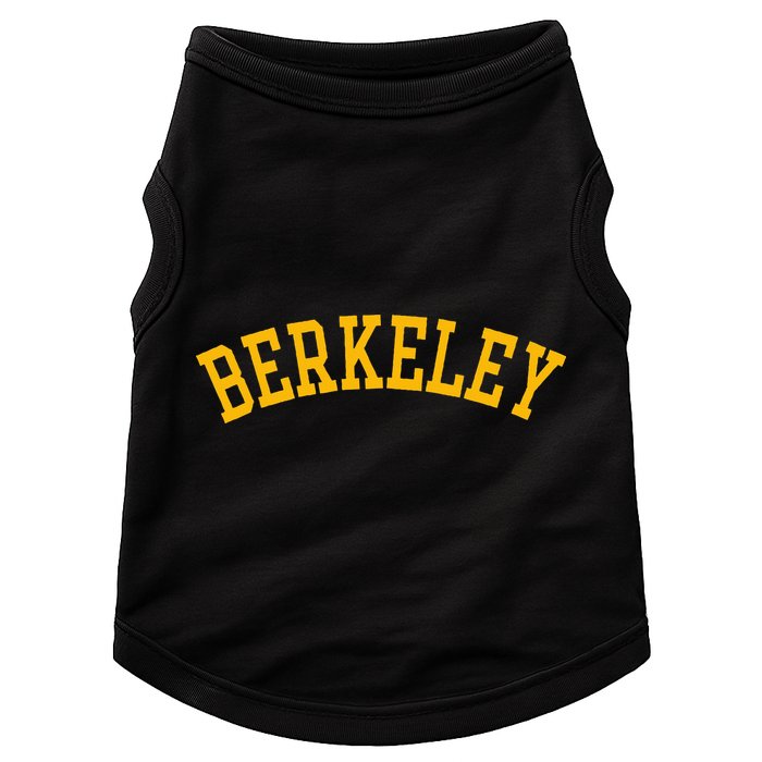 Berkeley Arched Varsity Text Yellow Berkeley Doggie Tank