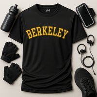 Berkeley Arched Varsity Text Yellow Berkeley Performance Shirt