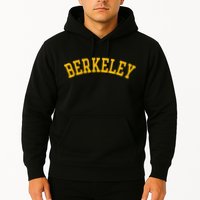 Berkeley Arched Varsity Text Yellow Berkeley Hoodie