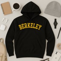 Berkeley Arched Varsity Text Yellow Berkeley Hoodie