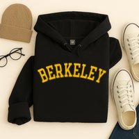 Berkeley Arched Varsity Text Yellow Berkeley Hoodie