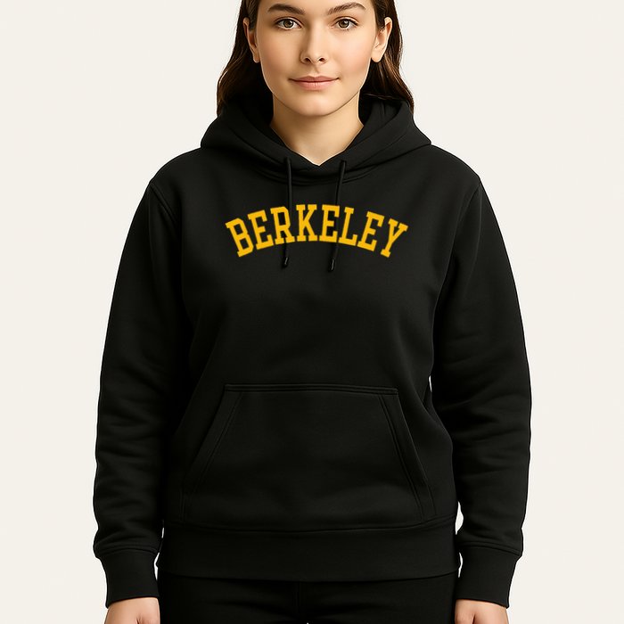 Berkeley Arched Varsity Text Yellow Berkeley Hoodie