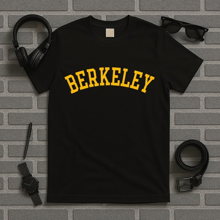 Berkeley Arched Varsity Text Yellow Berkeley T-Shirt