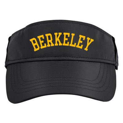Berkeley Arched Varsity Text Yellow Berkeley Adult Drive Performance Visor