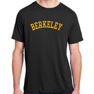 Berkeley Arched Varsity Text Yellow Berkeley Adult ChromaSoft Performance T-Shirt