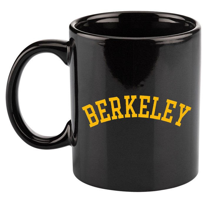 Berkeley Arched Varsity Text Yellow Berkeley 11oz C Handle Ceramic Mug