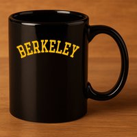 Berkeley Arched Varsity Text Yellow Berkeley 11oz C Handle Ceramic Mug