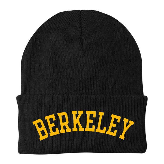 Berkeley Arched Varsity Text Yellow Berkeley Beanie