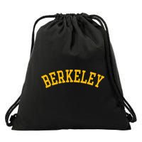 Berkeley Arched Varsity Text Yellow Berkeley Drawstring Bag