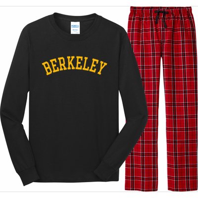 Berkeley Arched Varsity Text Yellow Berkeley Long Sleeve Pajama Set