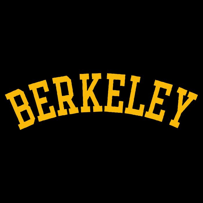 Berkeley Arched Varsity Text Yellow Berkeley 16 in Basic Backpack