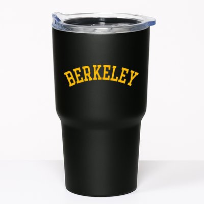 Berkeley Arched Varsity Text Yellow Berkeley Tumbler