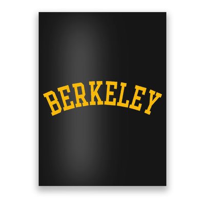 Berkeley Arched Varsity Text Yellow Berkeley Poster
