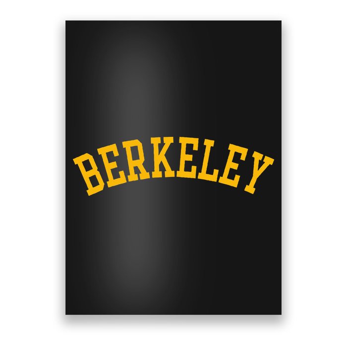 Berkeley Arched Varsity Text Yellow Berkeley Poster