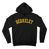 Berkeley Arched Varsity Text Yellow Berkeley Tall Hoodie